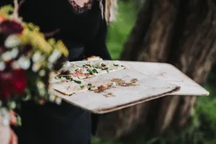 Deko und Essen der Hochzeitsfeier von Svenja und Finn in Dithmarschen