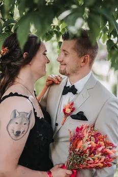 Brautpaarshooting bei einer Hochzeit