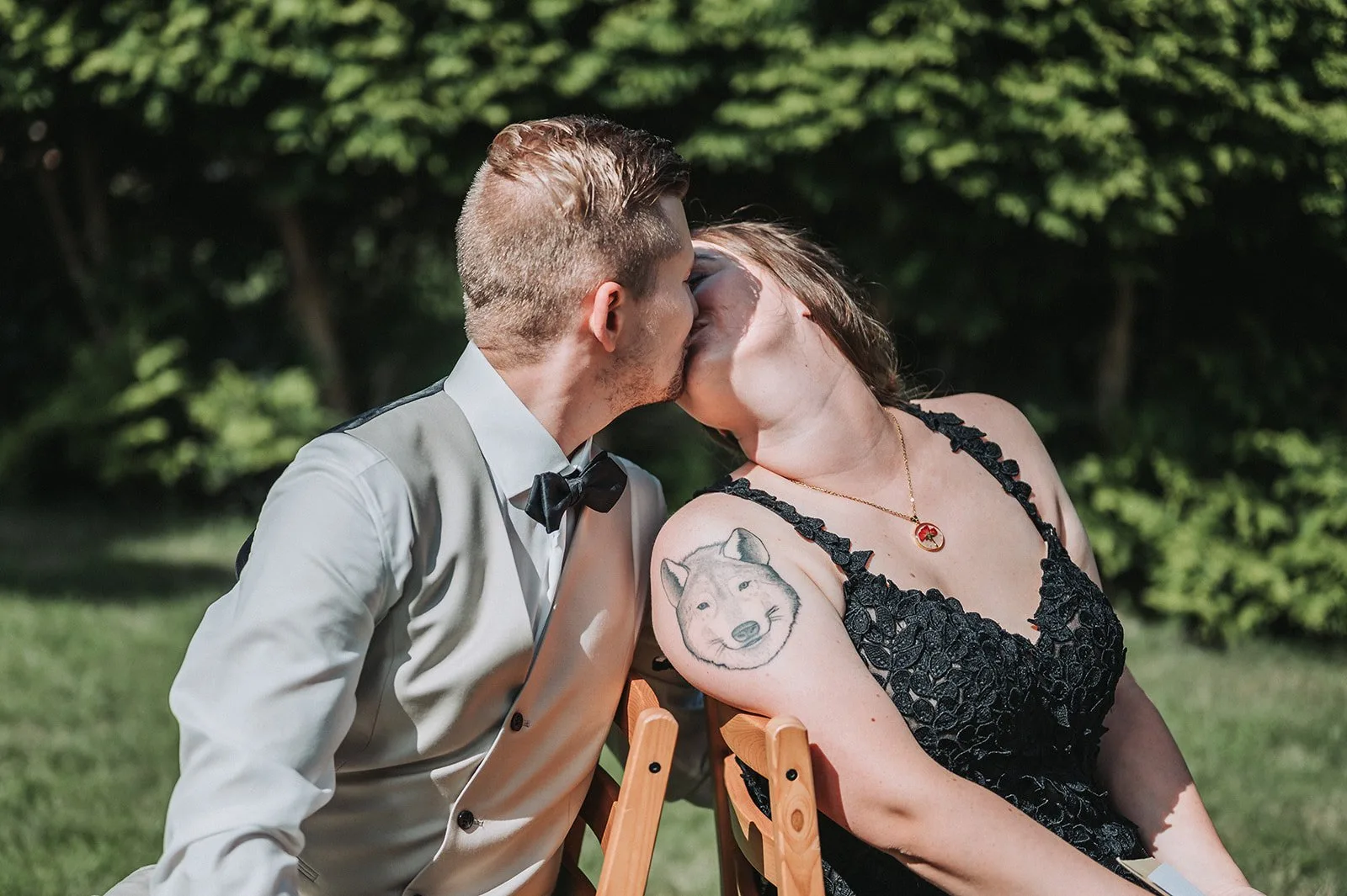 First Look vor der Trauung bei einer Hochzeit