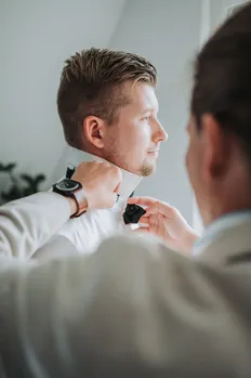 Getting Ready vor der Trauung bei einer Hochzeit