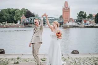 Brautpaarshooting bei einer Hochzeit in Lübeck