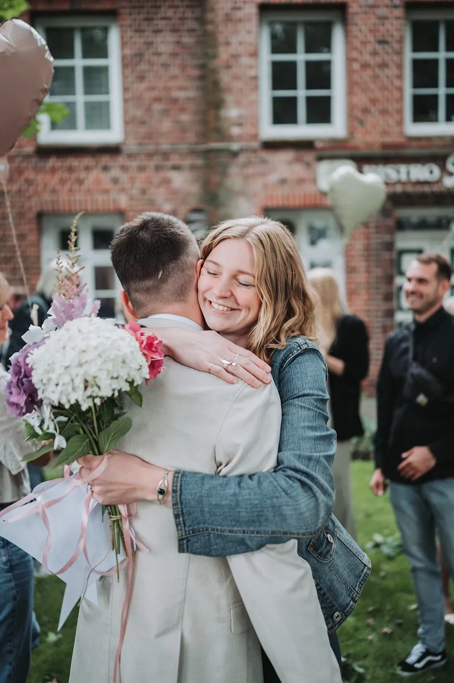 Sektempfang bei der Hochzeit von Lina und Johannes, Bild 8